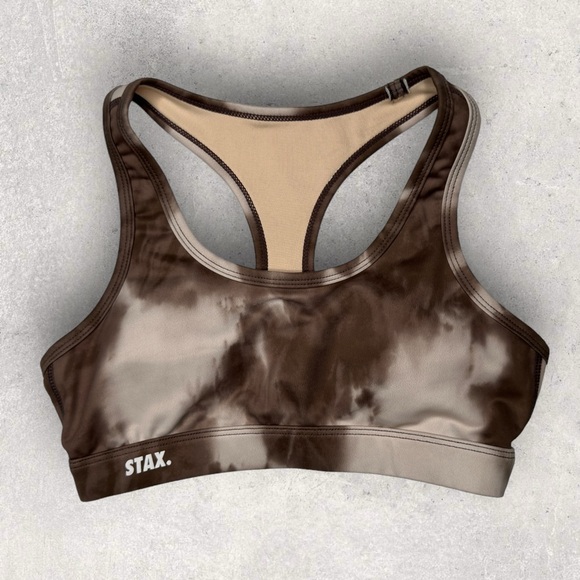 Stax Tie Dye 2 Classic Crop in Brownie - Picture 1 of 3